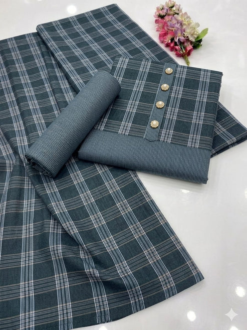 3pc Multani Susi Khaadi (Grey )