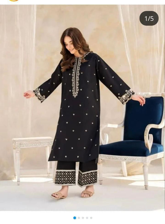 Ladies 2 Piece embroidered – Summer Collection [H-]2603121