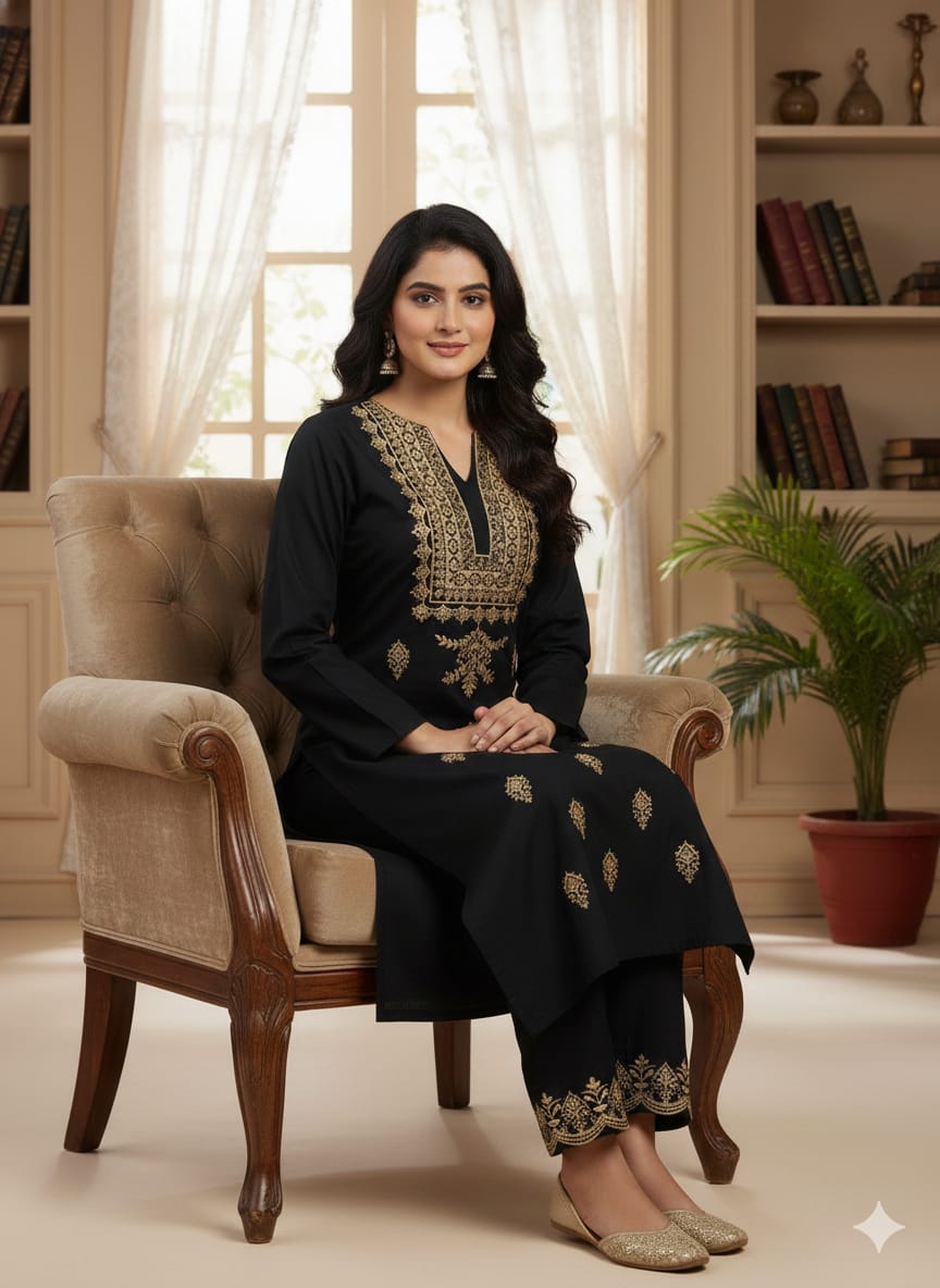 Ladies 2 Piece embroidered – Summer Collection [H-]2603117