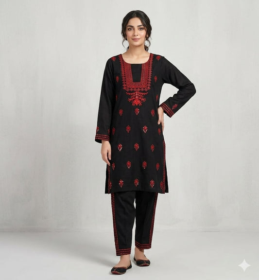 Ladies 2 Piece embroidered – Summer Collection [H-]2603115
