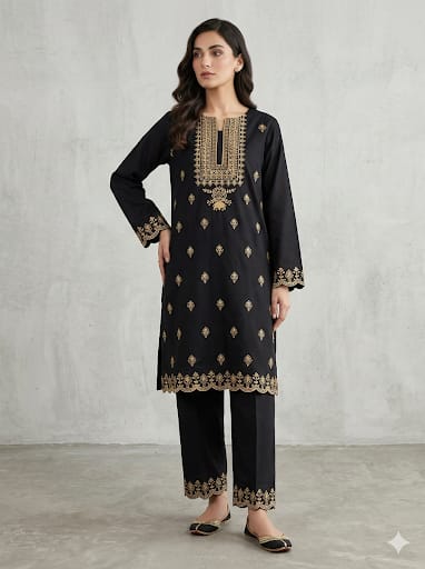 Ladies 2 Piece embroidered – Summer Collection [H-]2603114