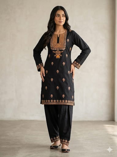 Ladies 2 Piece embroidered – Summer Collection [H-]2603113