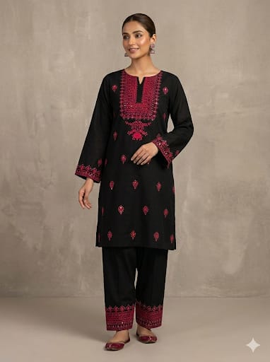 Ladies 2 Piece embroidered – Summer Collection [H-]2603111
