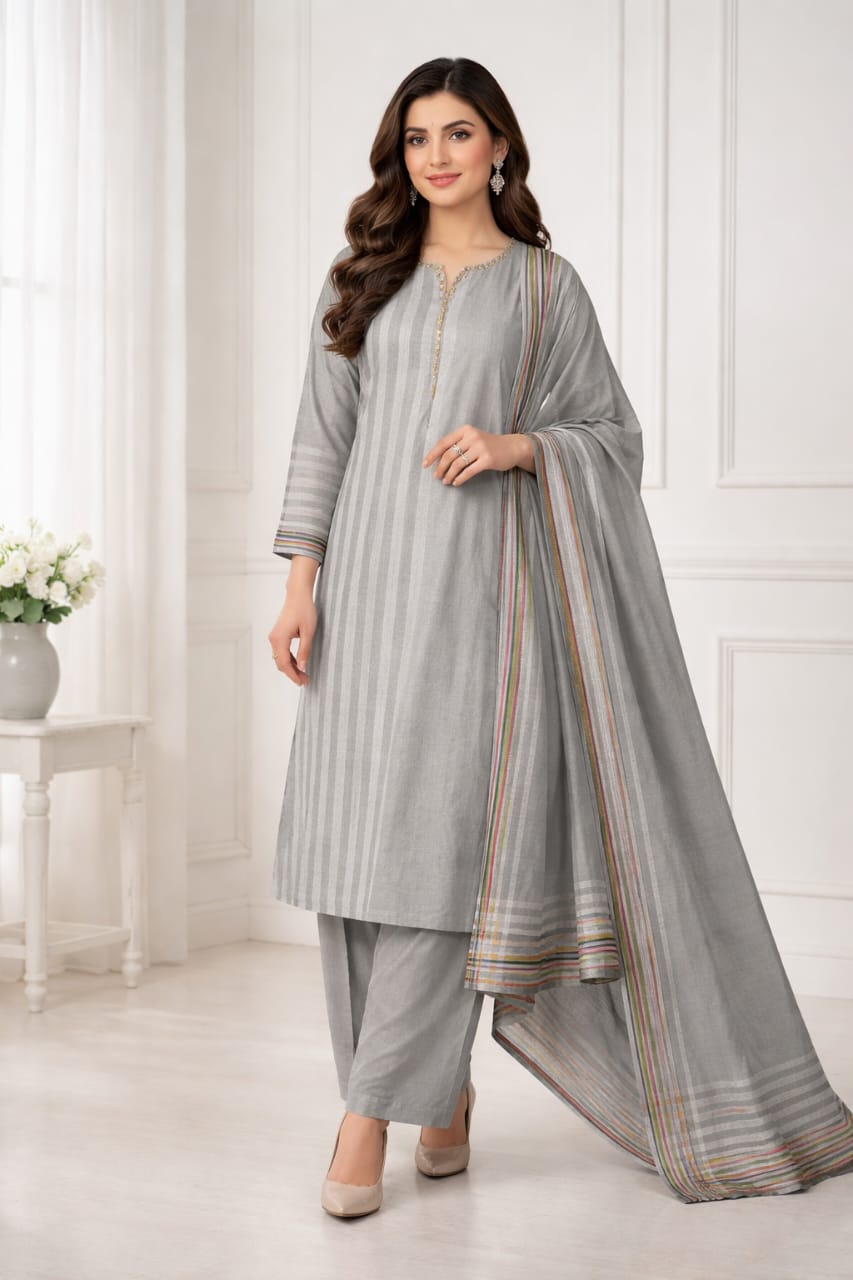 Ladies 3 Piece – Summer lawn Collection [H-]2603105