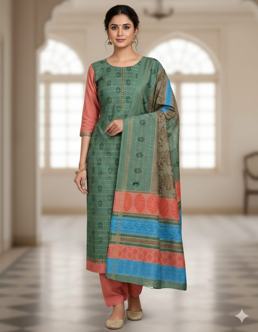 Ladies 3 Piece – Summer lawn Collection [H-]260394