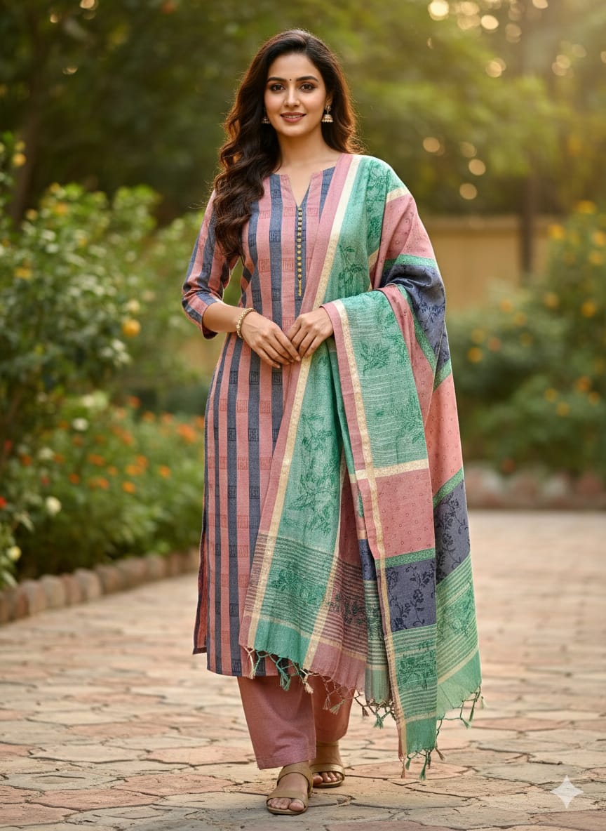 Ladies 3 Piece – Summer lawn Collection [H-]260391