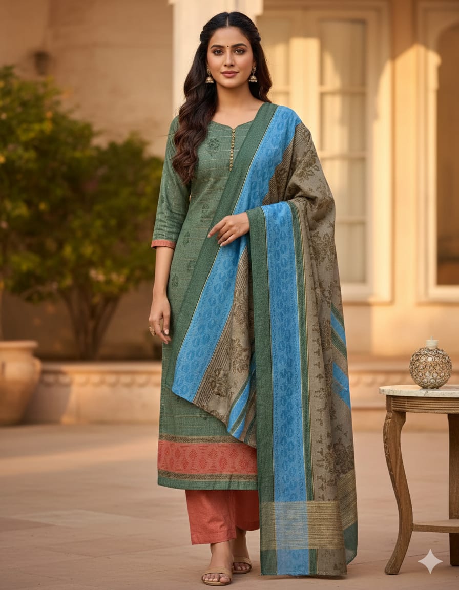 Ladies 3 Piece – Summer lawn Collection [H-]260390