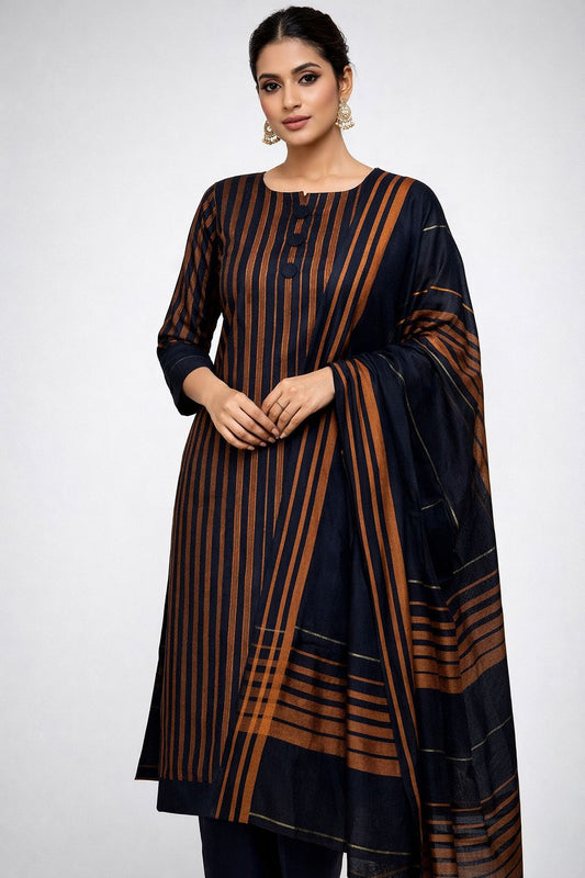 3pc Multani Susi Khaadi (Black Oring line)
